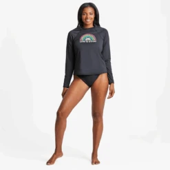 Clothes Style Shop -Clothes Style Shop Daisy Rainbow Womens Long Sleeve Rashguard LG12909C 2 lg