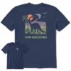 Men's Clean Dinosaur Life Was GoodCrusher Tee -Clothes Style Shop Mens Clean Dinosaur Life was Good Short Sleeve Crusher Tee 123130 1 lg