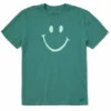 Men's Clean Smiley CheckerCrusher Tee -Clothes Style Shop Mens Clean Smiley Checker Short Sleeve Crusher Tee 124468 1 lg
