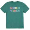Men's Good VibesCrusher Tee -Clothes Style Shop Mens Good Vibes Short Sleeve Crusher Tee 123070 1 lg