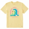 Men's Groovy Happiness Comes In WavesCrusher Tee -Clothes Style Shop Mens Groovy Happiness Comes in Waves Short Sleeve Crusher Tee 123062 1 lg
