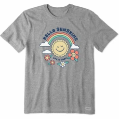 Men's Groovy Hello Sunshine Rainbow SunCrusher Tee