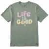 Men's Groovy Peace Daisy LIGCrusher Tee -Clothes Style Shop Mens Groovy Peace Daisy LIG Short Sleeve Crusher Tee 123060 1 lg