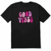Men's Groovy Smiley Good VibesCrusher Tee -Clothes Style Shop Mens Groovy Smiley Good Vibes Short Sleeve Crusher Tee 124501 1 lg