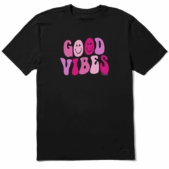 Men's Groovy Smiley Good VibesCrusher Tee