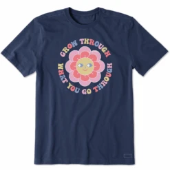 Men's Grow Through Smiley BlossomCrusher Tee