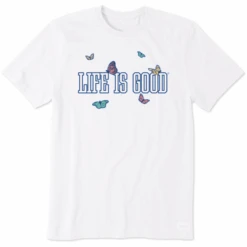 Men's Life Is Good Monarch ButterfliesCrusher Tee