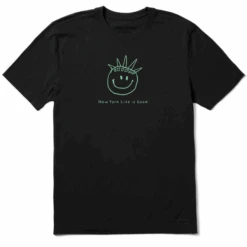 Men's Quirky New York Life Is GoodCrusher Tee