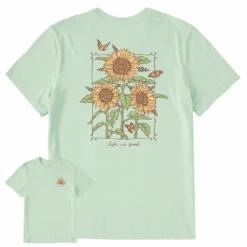 Men's Realaxed Sunflowers & MonarchsCrusher Tee