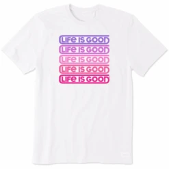 Men's Retro Stack Life Is GoodCrusher Tee