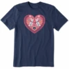 Men's Scandinavian Heart BunniesCrusher Tee -Clothes Style Shop Mens Scandinavian Heart Bunnies Short Sleeve Crusher Tee 77024 1 lg