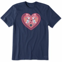 Men's Scandinavian Heart BunniesCrusher Tee