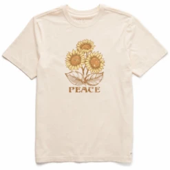 Men's Woodcut Peace SunflowersCrusher Tee