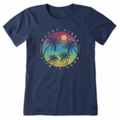 Women's 1980's Vacay Vibes PalmsCrusher Tee