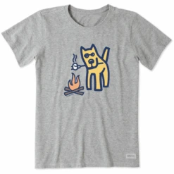 Women's Campfire Dog Short Sleeve Tee