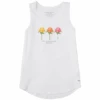 Women's 3 Botanical Peonies Sleeveless High-Low Crusher Tank -Clothes Style Shop Womens 3 Botanical Peonies Sleeveless HighLow Crusher Tank 112941 1 lg