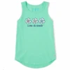 Women's 3 Daisies Sleeveless High-Low Crusher Tank -Clothes Style Shop Womens 3 Daisies Sleeveless HighLow CrusherLITE Tank 101540 1 lg