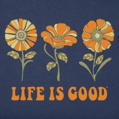 Women's 3 Groovy Flowers Sleeveless High-LowTank -Clothes Style Shop Womens 3 Groovy Flowers Sleeveless HighLow CrusherLITE Tank 118447 2 lg