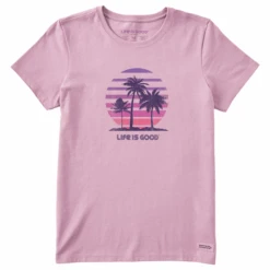 Women's 70's Retro Sun Palms Short SleeveTee