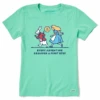 Women's Alice In Wonderland First StepCrusher Tee -Clothes Style Shop Womens Alice in Wonderland First Step Short Sleeve Crusher Tee 105713 1 lg