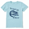 Women's Alice In Wonderland Meow Short SleeveTee -Clothes Style Shop Womens Alice in Wonderland Meow Short Sleeve CrusherLITE Tee 105728 1 lg