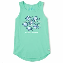Women's All Together Now Fish Sleeveless High-Low Crusher Tank