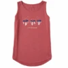 Women's Americana Hearts Stars And Stripes Sleeveless High-Low Crusher Tank
