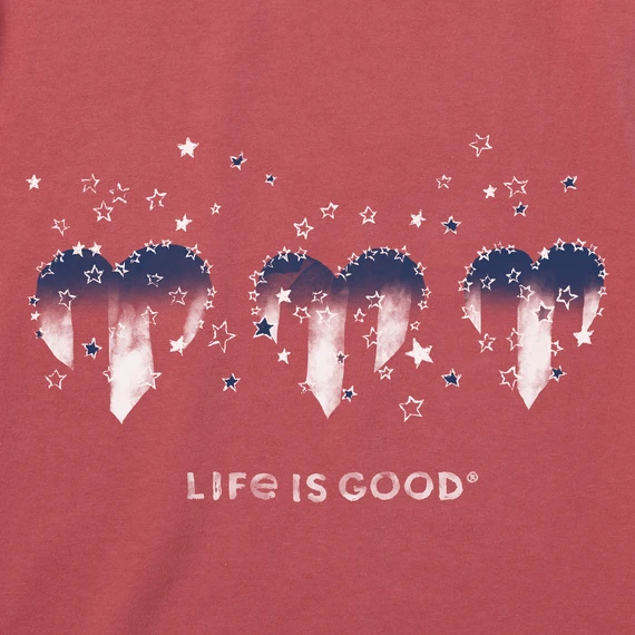 Women's Americana Hearts Stars And Stripes Sleeveless High-Low Crusher Tank 4 Women's Americana Hearts Stars And Stripes Sleeveless High-Low Crusher Tank - Image 2