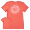 Women's Antique Woodcut Mandala Short SleeveTee