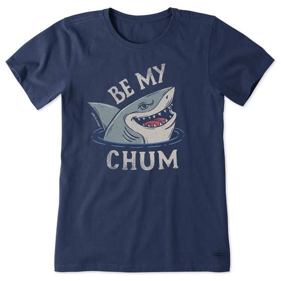 Women's Be My Chum Shark Short SleeveTee 3 Women's Be My Chum Shark Short SleeveTee