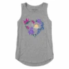 Women's Beach Flowers Sleeveless High-Low Crusher Tank