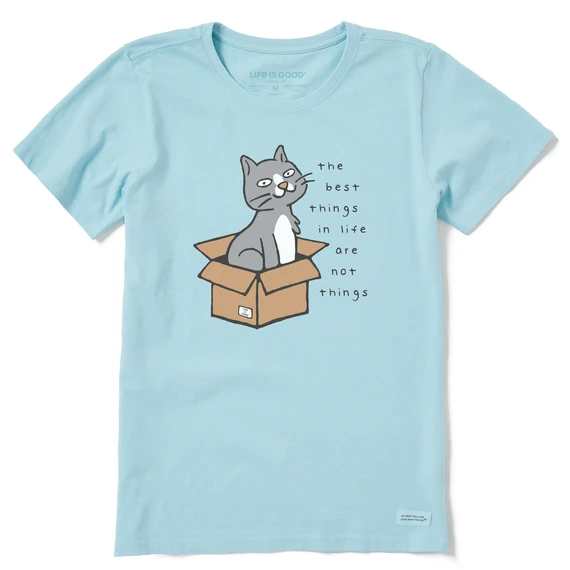 Women's Best Things Cat In A Box Short SleeveTee 3 Women's Best Things Cat In A Box Short SleeveTee