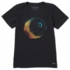 Women's Best Things Celestial Moon Short SleeveTee -Clothes Style Shop Womens Best Things Celestial Moon Short Sleeve CrusherLITE Tee 92674 1 lg