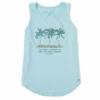 Women's Best Things Palm Trees Sleeveless High-Low Crusher Tank