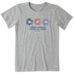 Women's Best Things Watercolor DaisiesCrusher Tee