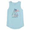 Women's Big USA Sailboat High-Low Crusher Tank
