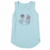 Women's Bike Flower Baskets Sleeveless High-Low Crusher Tank -Clothes Style Shop Womens Bike Flower Baskets Sleeveless HighLow Crusher Tank 96311 1 lg