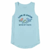 Women's Bluebird Peeps High-Low Crusher Tank -Clothes Style Shop Womens Bluebird Peeps High Low Crusher Tank 94446 1 lg