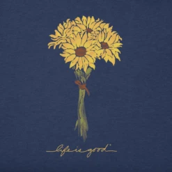 Women's Bunch Of Sunflowers High-Low Crusher Tank -Clothes Style Shop Womens Bunch of Sunflowers HighLow Crusher Tank 84086 2 lg