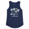 Women's Bunnies Hiking In The Woods Sleeveless High-Low Crusher Tank