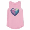 Women's Butterfly Heart High-Low Crusher Tank