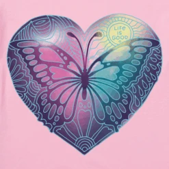 Women's Butterfly Heart High-Low Crusher Tank -Clothes Style Shop Womens Butterfly Heart HighLow Crusher Tank 83336 2 lg