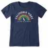 Women's California Rainbow Vibes Crusher Tee -Clothes Style Shop Womens California Rainbow Vibes Crusher Tee 85724 1 lg