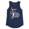 Women's Cat In The Hat Nice Daisy Sleeveless High-Low Crusher Tank