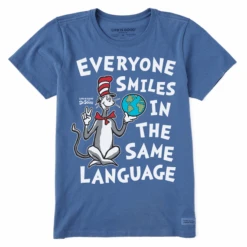 Women's Cat In The Hat Same Language Short SleeveTee