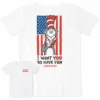 Women's Cat In The Hat Wants YouCrusher Tee 1 Women's Cat In The Hat Wants YouCrusher Tee -Clothes Style Shop Womens Cat in the Hat Wants You Short Sleeve Crusher Tee 96939 1 lg