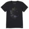 Women's Celestial Moonflower Short SleeveTee 2 Women's Celestial Moonflower Short SleeveTee -Clothes Style Shop Womens Celestial Moonflower Short Sleeve CrusherLITE Tee 104125 1 lg