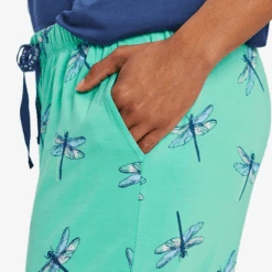 Women's Change Dragonfly Pattern Lightweight Sleep Pant 10 Women's Change Dragonfly Pattern Lightweight Sleep Pant -Clothes Style Shop Womens Change Dragonfly Pattern Lightweight Sleep Pant 82787 4 lg