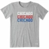 Womens Chicago Colors Crusher-Lite Crew -Clothes Style Shop Womens Chicago Colors CrusherLite Crew 80224 1 lg