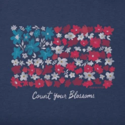 Women's Count Your Blossoms USA Flag High-Low Crusher Tank -Clothes Style Shop Womens Count Your Blossoms USA Flag High Low Crusher Tank 95256 2 lg